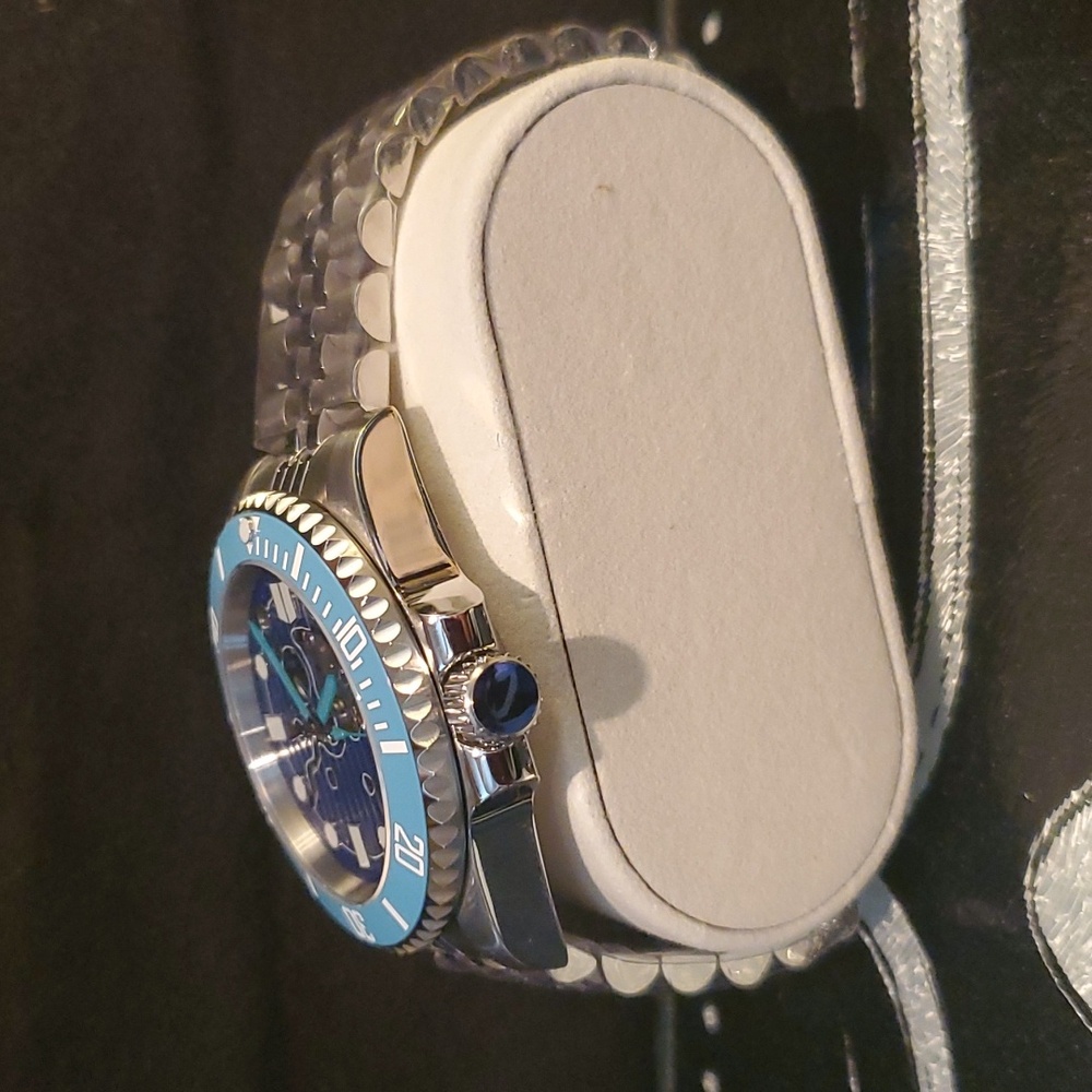 Fully custom built 40mm Seiko Tiffany Blue partial skeleton mod. - Picture 3 of 6